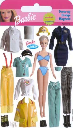 Barbie Dress-Up Fridge Magnet Pack - Cool & Career