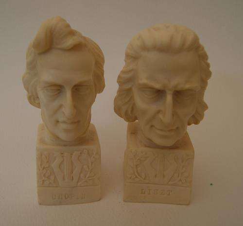 MINI BUSTS OF CHOPIN AND LISZT