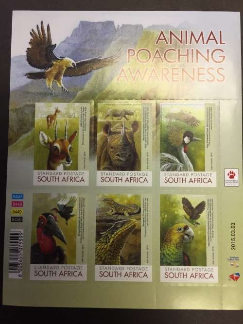 RSA Mint Stamps - 2015 Animal Poaching Awareness