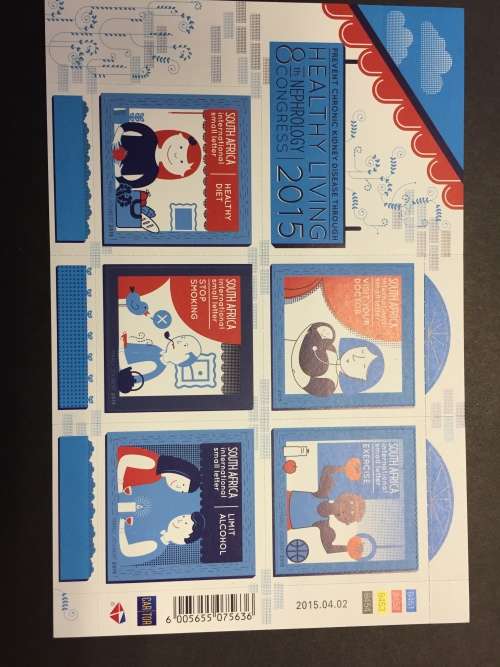 RSA Mint Stamps - 2015 Healthy Living 8th Nephrology Congress