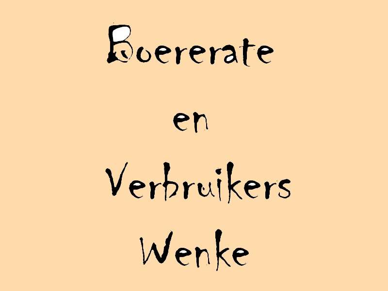 Boererate en Verbruikers Wenke - EBook (Free Shipping)