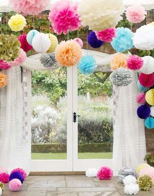 Vintage Pom Poms Garland