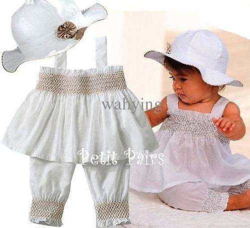 Imported luxury baby 3 piece set in white