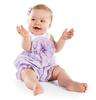 Imported luxury baby lilac & white flower romper