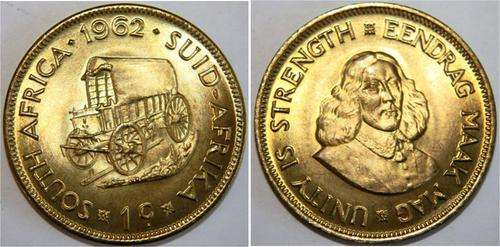1962 1c South African coin