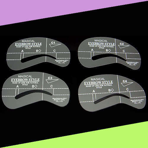 Eyebrows Grooming Stencil Template Makeup Shaper 4Style