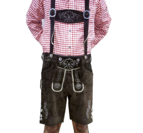 Short Men's German Bavarian Lederhosen Trousers Leather Pants for Oktoberfest Beerfest ALL SIZES