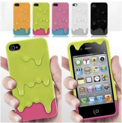 3D Melt Ice Cream Skin Hard Case Cover For Apple iPhone 4 4S MANY COLORS