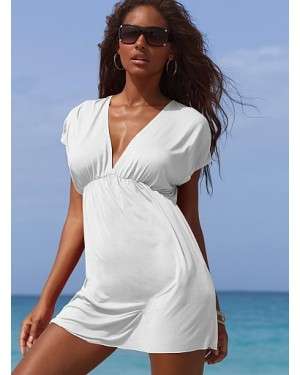 In Stock - Emily Beach Dress - White *One Size Fits Most*