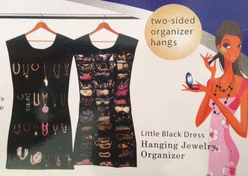*In Stock* Two Sided Hanging Jewelry Organizer With 36 Pockets In Black