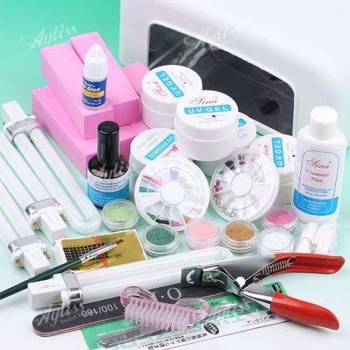 In Stock - Professional or Home Use 13 Piece UV Gel Starter Kit With 36W UV Lamp