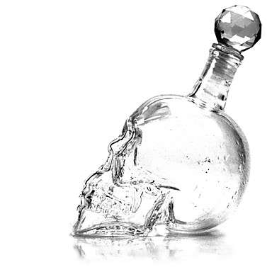 IN STOCK - Crystal Skull Liquer Alcohol Wine Bottle Decanter