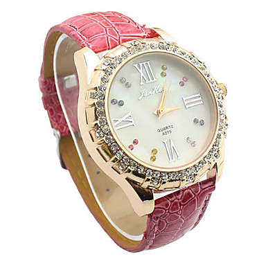 IN STOCK - Pink Ladies Diamante Watch With White Dial