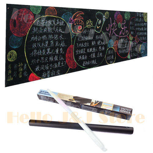 IN STOCK - 45 x 200cm Chalk Board Decal Vynil Sticker with 4 Free Chalks