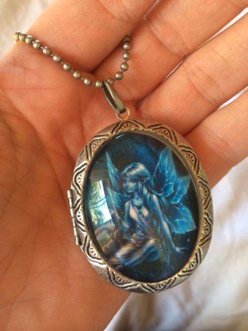 In Stock - Retro Compressed Glass Pendant Fairy Locket Necklace
