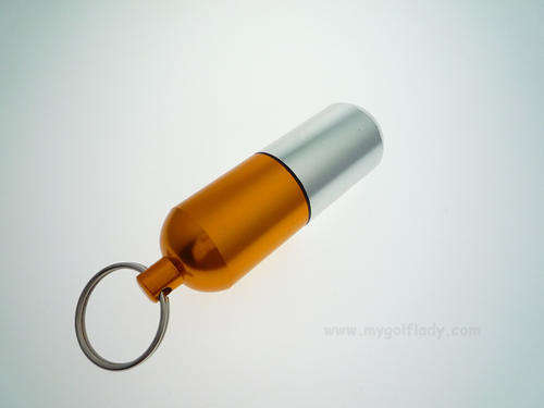 In Stock - "Jumbo" Waterproof Aluminum Pill Box or Spare Cash Holder Capsule Stash Key Ring