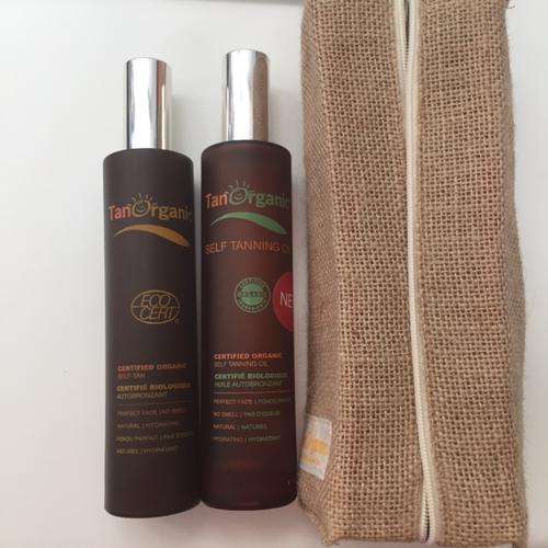 Tan Organic Self Tanning Oil and Luxury Application Glove (Used)
