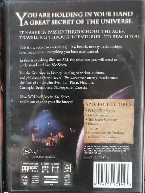BOOK & DVD: THE SECRET BY RHONDA BYRNE