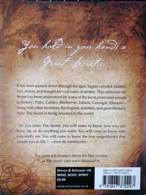 BOOK & DVD: THE SECRET BY RHONDA BYRNE