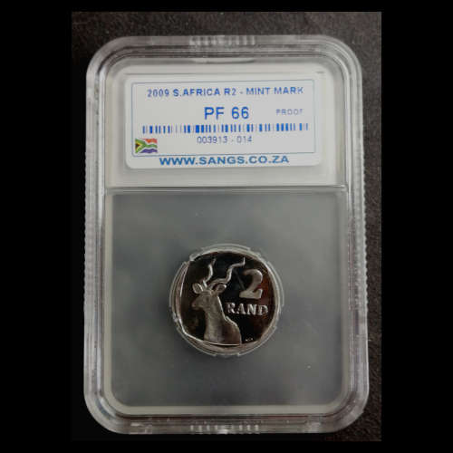 2009 S.AFRICA R2 - MINT MARK - PF66 - PROOF OOM PAUL PRESS