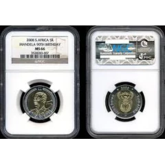 **MS66** 2008 MANDELA 90th BIRTHDAY MS66 NGC GRADED COIN** HIGH GRADE**