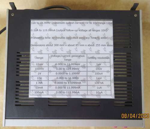 Takeda Riken Programable DC Voltage/Current Reference  Standard