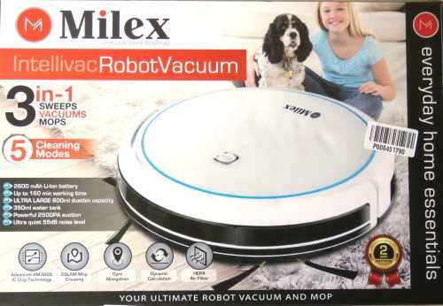 MILEX 3 IN 1  (SWEEP/VACUUM/MOP) ROBOT VACUUM WITH Wi-Fi