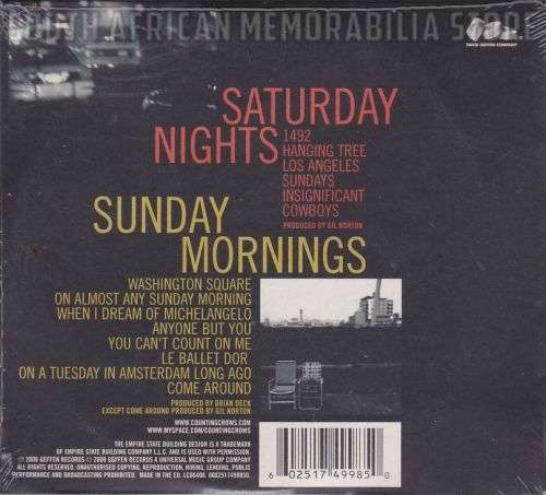 COUNTING CROWS - Saturday Nights and Sunday Mornings - CD *New and Sealed*
