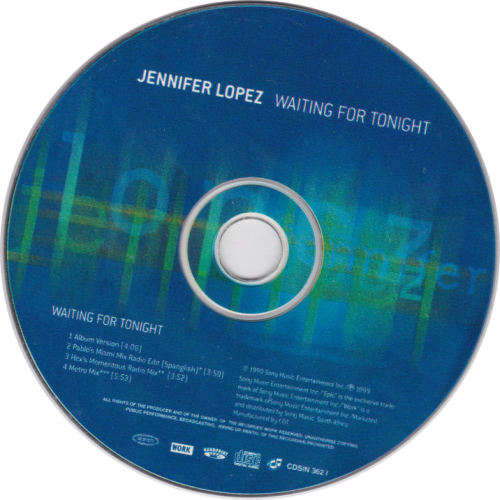 Jennifer Lopez - Waiting For Tonight CD Single - CDSIN362