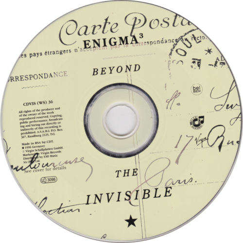 Enigma - Beyond The Invisible CD Single - CDVIS(WS)36