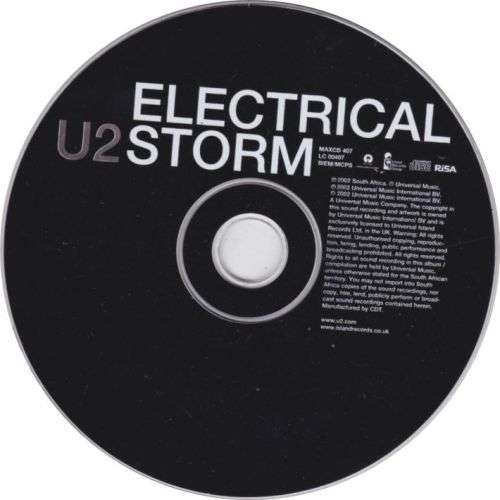 U2 - Electrical Storm - South African CD Single - MAXCD407