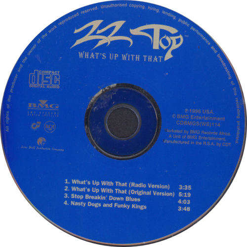ZZ Top - What`s Up With That - South African CD Single - CDBMGS(WS)114