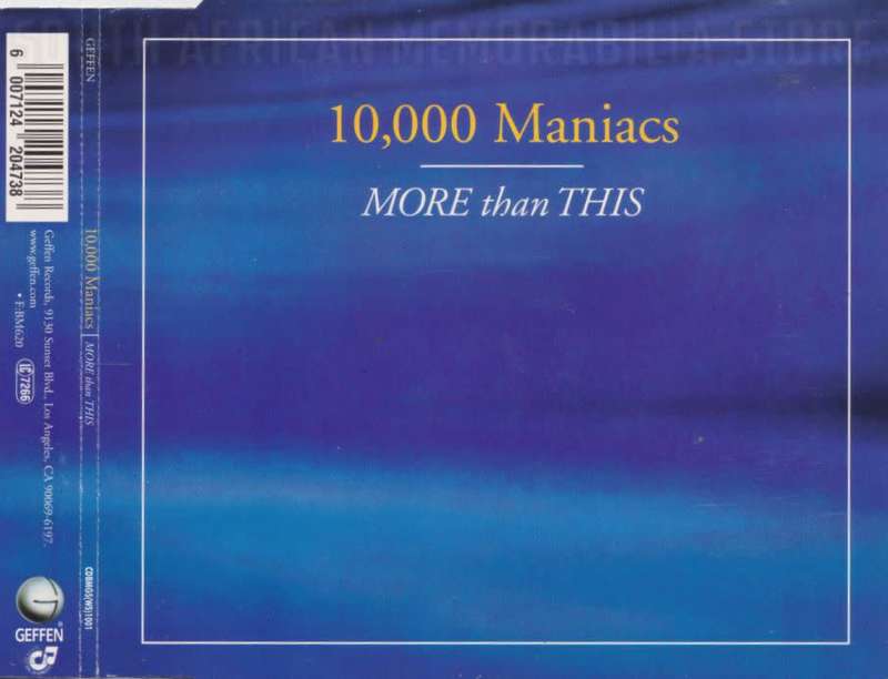 10,000 MANIACS - More Than This - South African CD Single - CDBMGS(WS)1001
