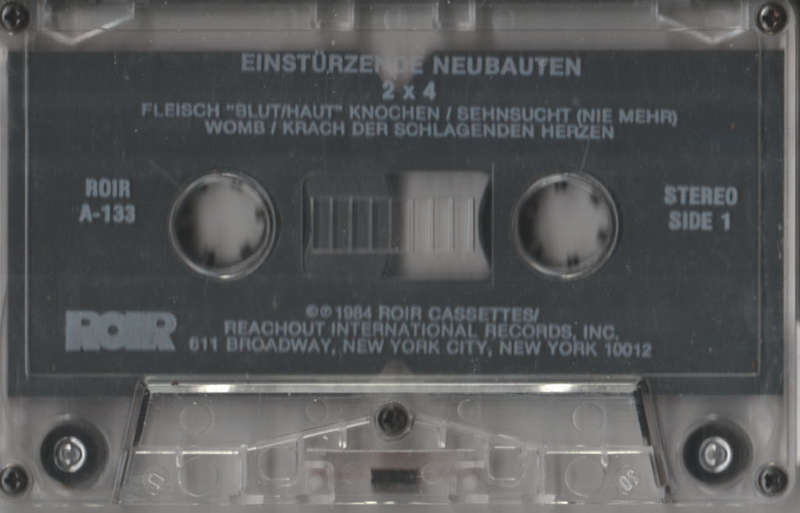 Einstürzende Neubauten - 2 x 4 - Import Cassette Tape - A-133