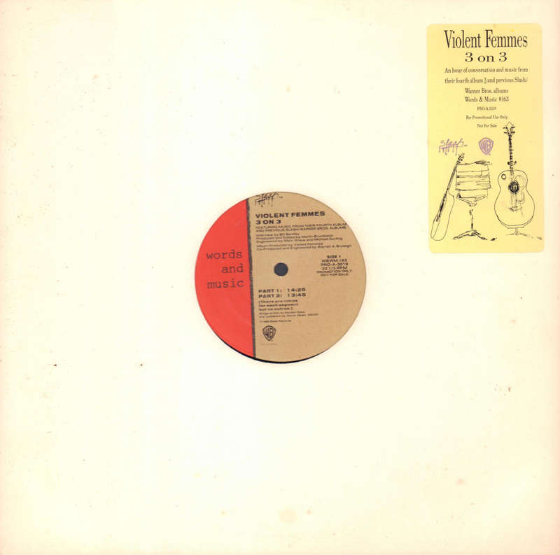 VIOLENT FEMMES - 3 On 3 - Import Interview/Music Promo Vinyl Album