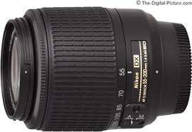 NIKON  DX    LENS   AF-S  NIKKOR  55-200 mm  1:4-5.5 G    ED  +  HOOD