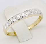 9K Solid Yellow Gold and Diamond Ring