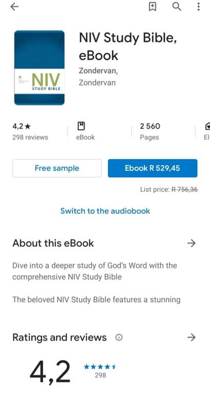 NIV study bible ebook ** free shipping **