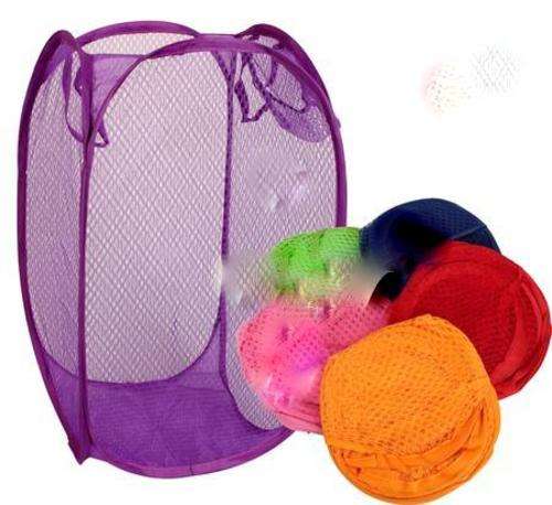 NEW FOLD AWAY LAUNDRY BASKET**GREAT GIFT **LOW PRICE