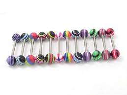 1 x UV Tongue  Ring  ...Hott Deal piercing