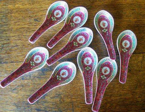 9 LOVELY CHINESE SPOONS!
