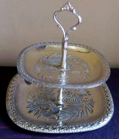 LOVELY OLD TWO TIER TRAY FOR SWEETS