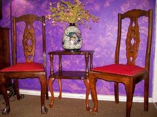 *** VERY ELEGANT PAIR OF STINKWOOD BALL & CLAW CHAIRS ****