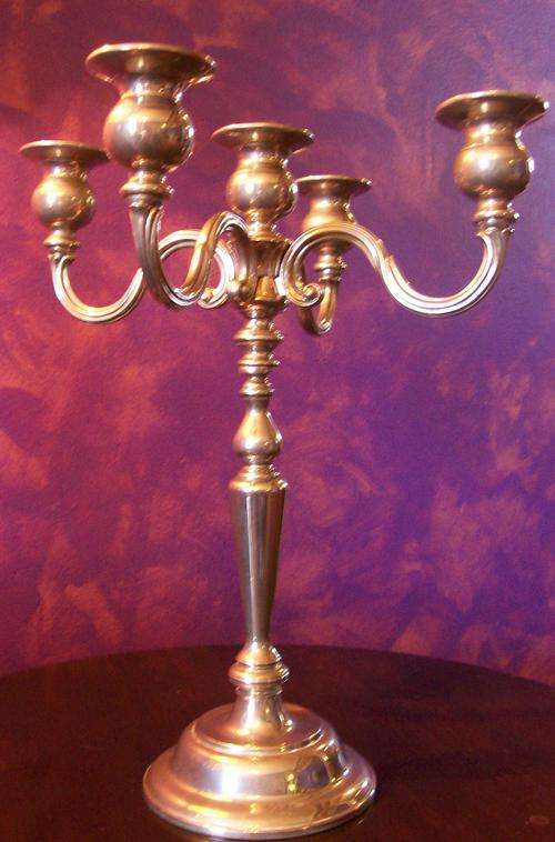 *** STUNNING AND LARGE *37CM HEIGHT* SILVERPLATED CANDELABRA ***