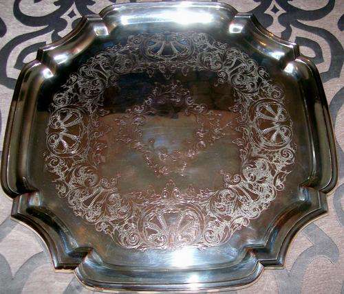 *** STUNNING AND LARGE SILVER PLATED TRAY ***