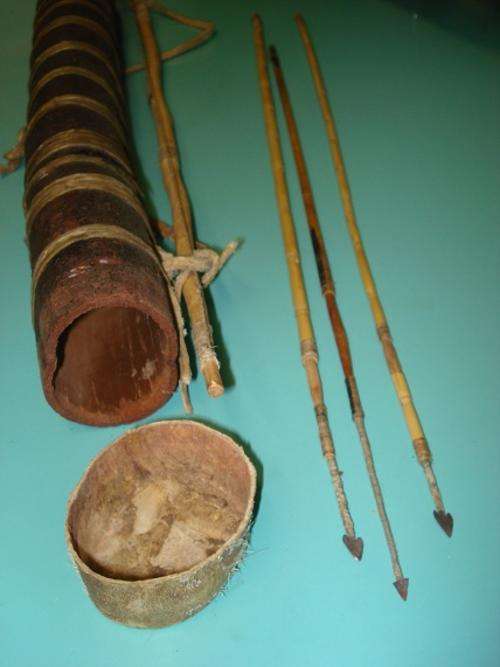 Kalahari Bushman genuine African bow and arrow quiver box arrows arrowheads