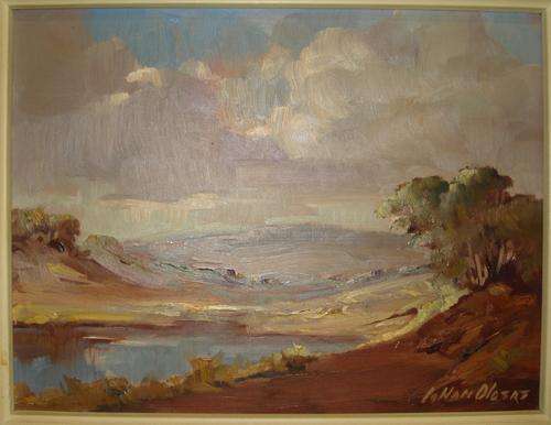 Genuine Original Signed Oil on board Artwork by Artist Johan Johannes Oldert  on Fairy Knowle Knysna