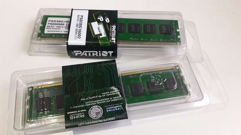 Patriot 8GB DDR3 1600MHz Desktop RAM (x2)
