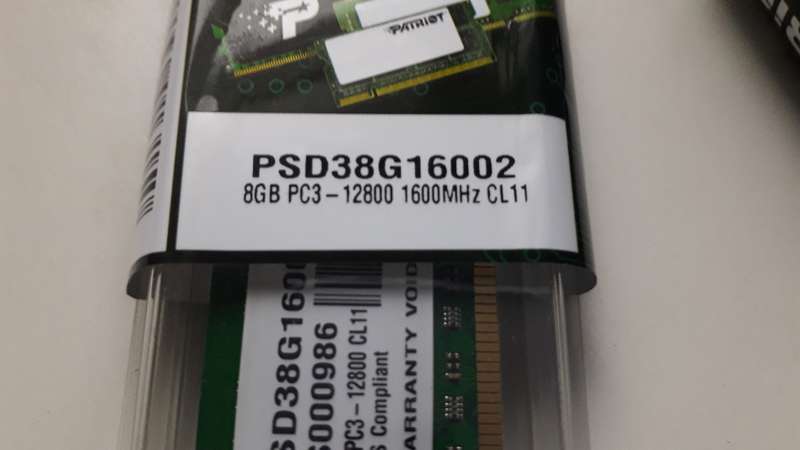 Patriot 8GB DDR3 1600MHz Desktop RAM (x2)
