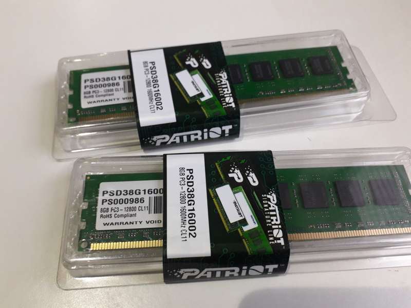 Patriot 8GB DDR3 1600MHz Desktop RAM (x2)